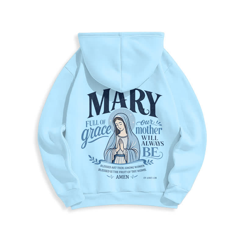 Christianartworkshop Sweat à capuche blanc doublé polaire Mary Full Of Grace - image 22