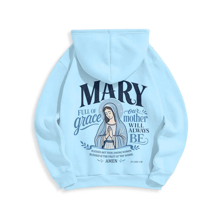 Christianartworkshop Sweat à capuche blanc doublé polaire Mary Full Of Grace - image 22