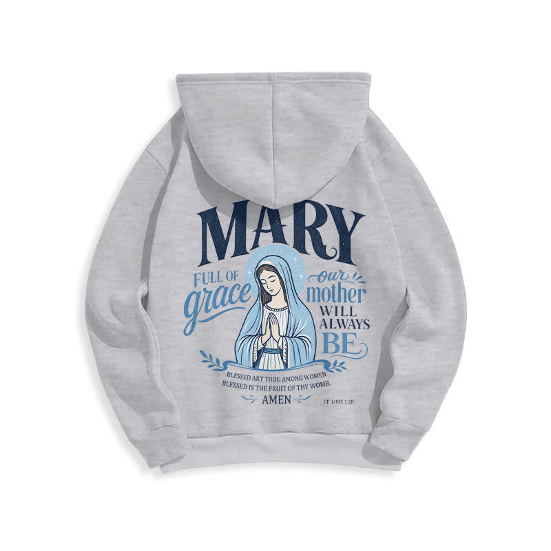 Christianartworkshop Sweat à capuche blanc doublé polaire Mary Full Of Grace - image 14
