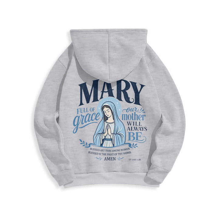 Christianartworkshop Sweat à capuche blanc doublé polaire Mary Full Of Grace - image 14