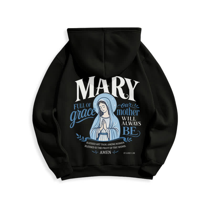 Christianartworkshop Sweat à capuche blanc doublé polaire Mary Full Of Grace - image 7