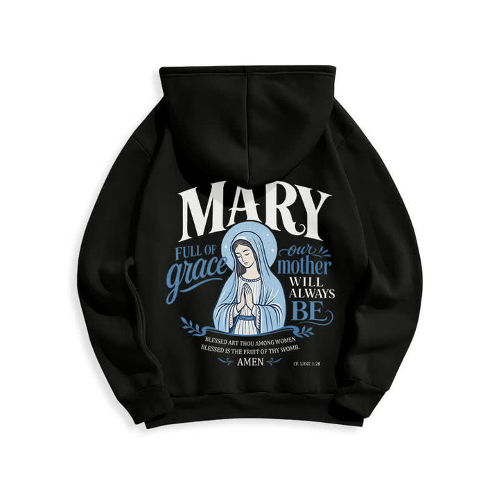 Christianartworkshop Sweat à capuche blanc doublé polaire Mary Full Of Grace - image 7