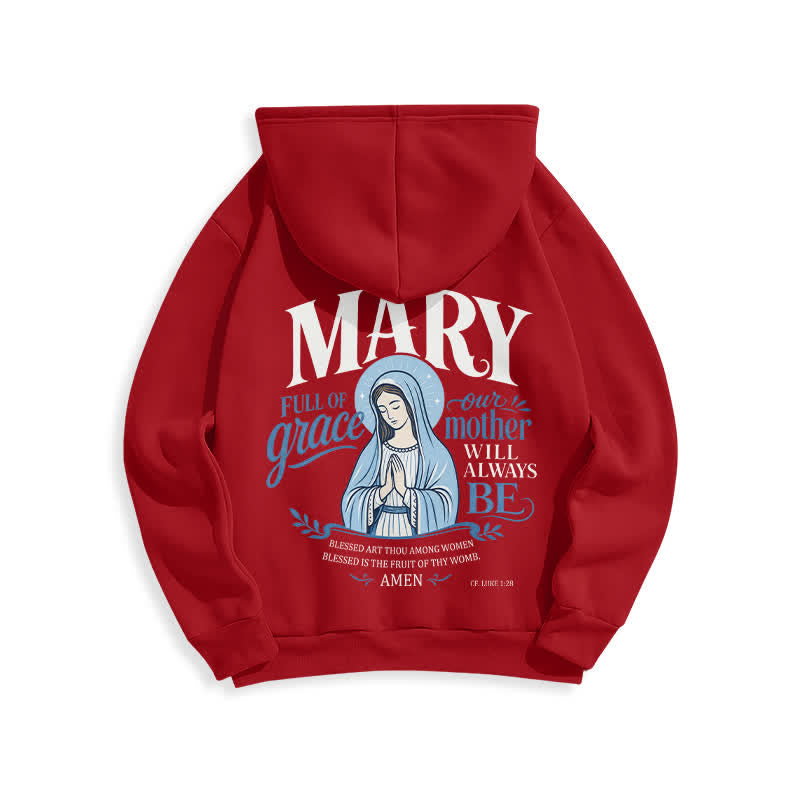Christianartworkshop Sweat à capuche blanc doublé polaire Mary Full Of Grace - image 16