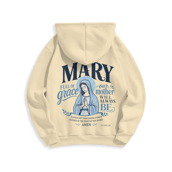 Christianartworkshop Sweat à capuche blanc doublé polaire Mary Full Of Grace - image 19