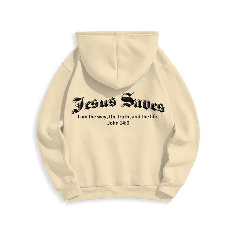 Christianartworkshop Jésus sauve Jean 14:6 Sweat à capuche en polyester doublé polaire Foi - image 22