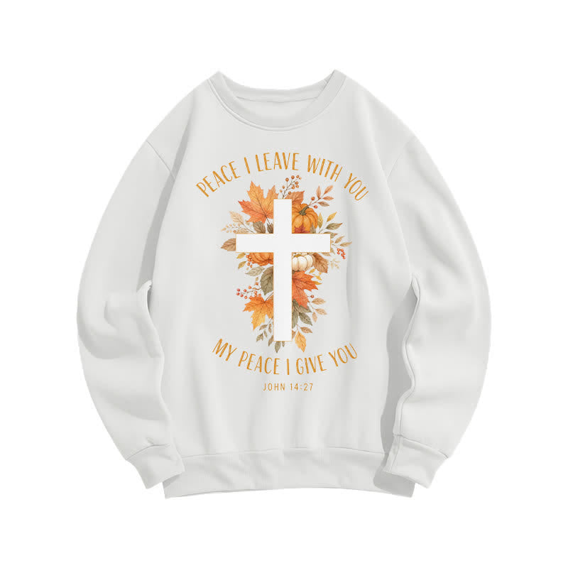 Christianartworkshop Sweat-shirt en polaire douce avec motif de citrouille d'automne et Jésus - image 1