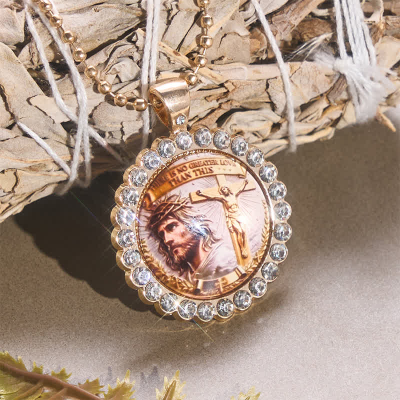 Christianartworkshop Collier pendentif crucifix Jésus en alliage imprimé : signe du salut céleste éternel - image 3